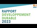 Rapport 2023 dveloppement durable  audetv