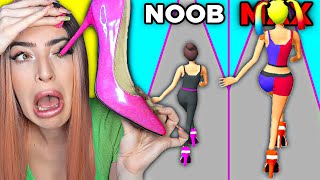 Noob vs MAX LEVEL in Crazy High Heels! screenshot 3
