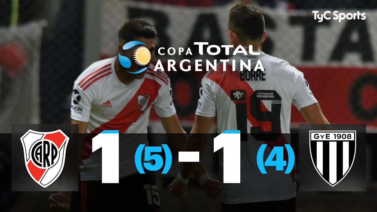 Copa Argentina: River 1 (5) - 1 (4) Gimnasia de Mendoza