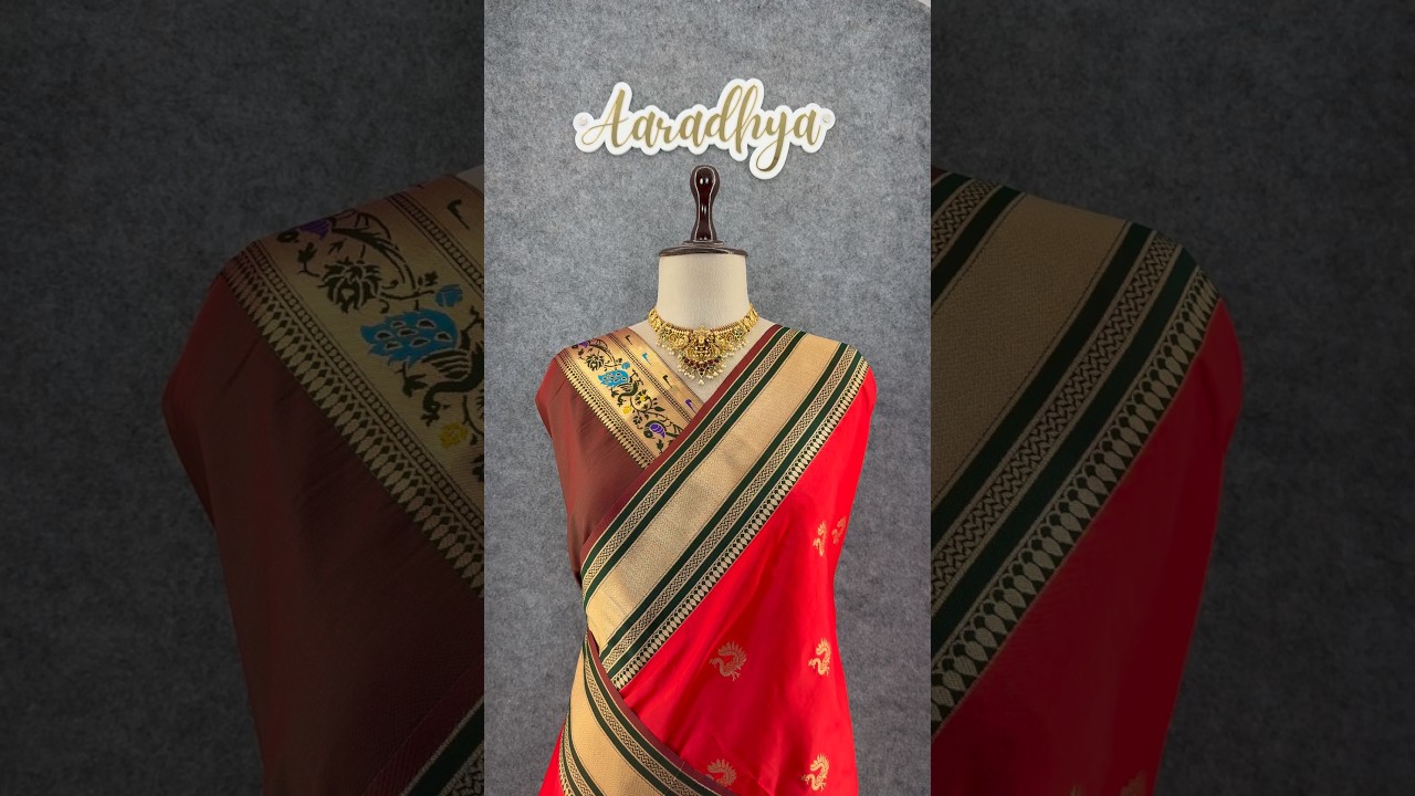 Traditional Paithani Kadiyal Border Saree