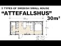 Architecture sketching - Swedish small house (Attefallshus) 30 m²