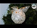 Jak zrobić koronkową bombkę z butelki [LACE BAUBLE MADE FROM  BOTTLE] Pomysły plastyczne DiY