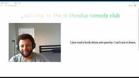 a conversation with an AI standup comedian
