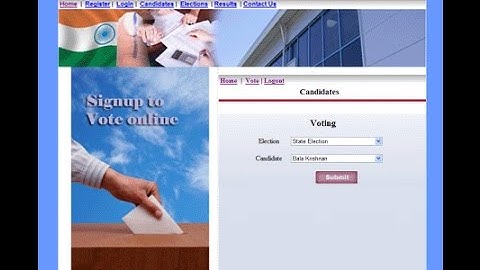 Online Election ASP.NET with C# Project