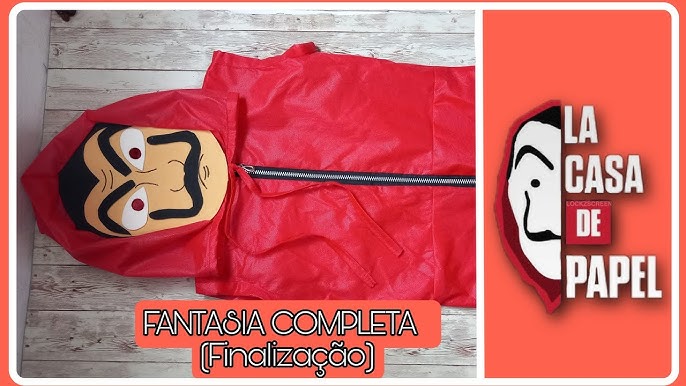 Disfraz Atracador La Casa De Papele Unitardo Rojo Con Pistola Y