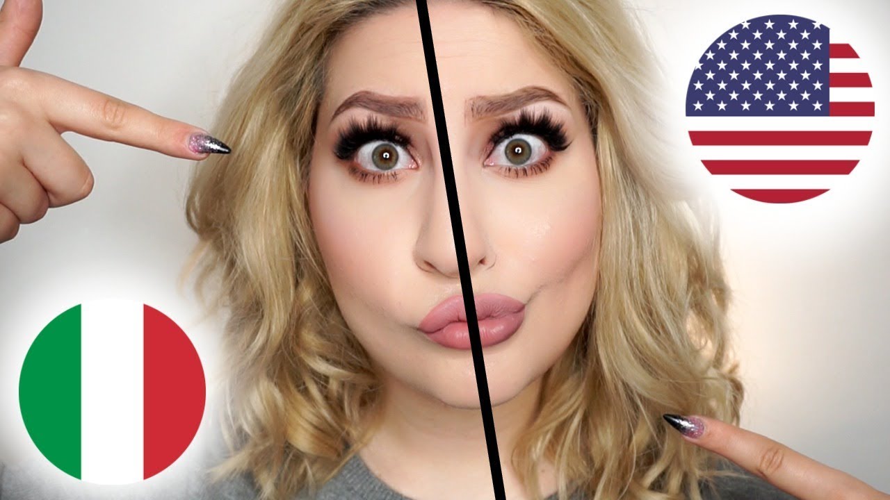 MI TRUCCO META' VISO CON PRODOTTI ITALIANI E META' STRANIERI!  🤔