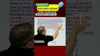 SITTING ARRANGEMENT | REASONING BY ROHIT SIR #shorts #rrb2026 #rrbntpc #ntpc2026 #radianmensa