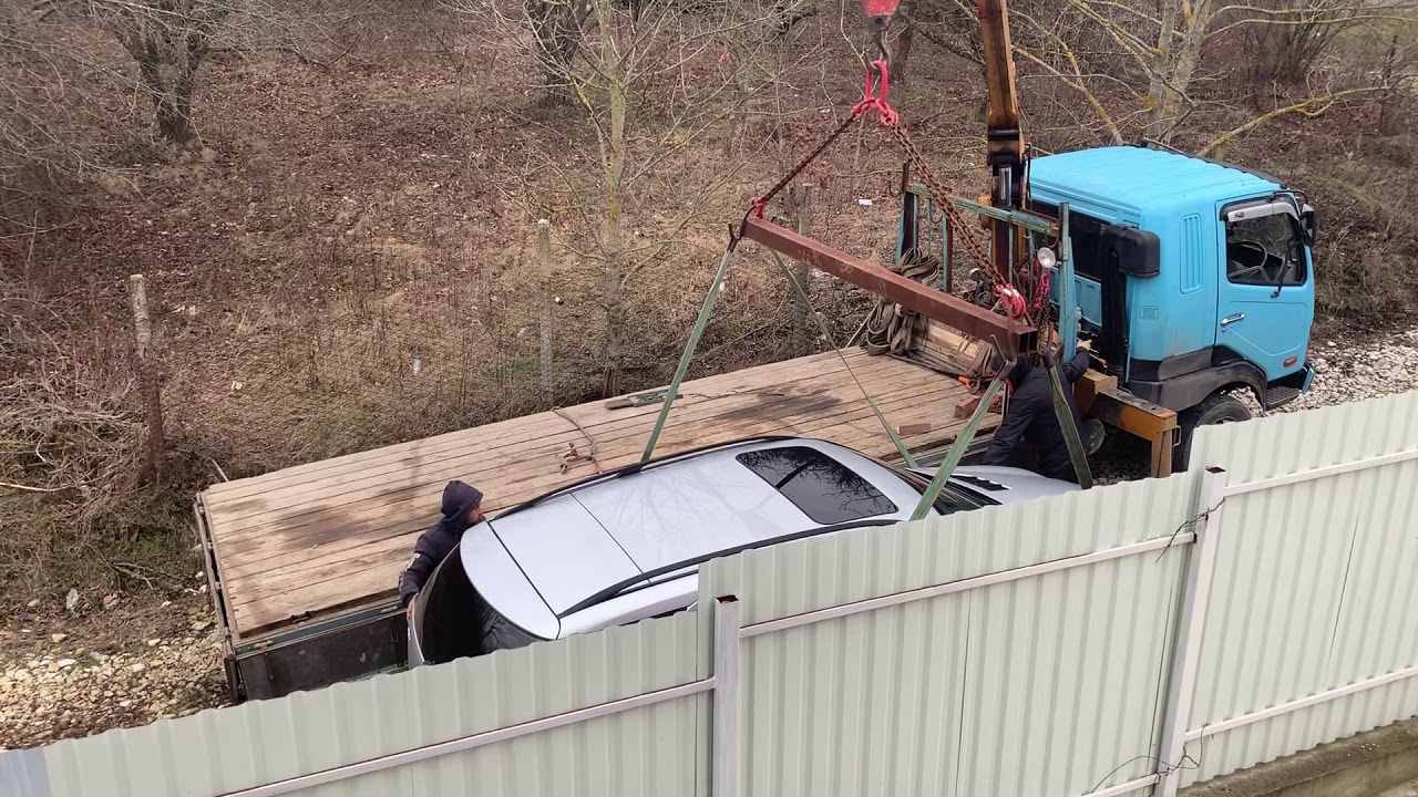 Анапа.СНТ Здоровье.Мерседес забрал эвакуатор. - YouTube