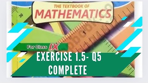 Ex 1.5 Q5 Complex numbers class 9 maths Sindh board Karachi board new updated Syllabus 2024-2025