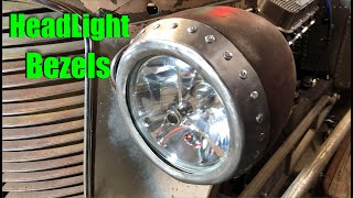 Making Headlight Bezels  1937 Rad Rod  Update 68