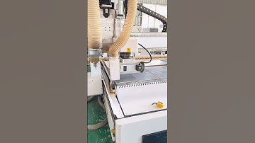 The CNC wood router with saw blade and automatic tool changer cuts wainscoting perfectly. #cnc