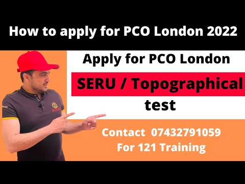 How to apply for PCO licence in London/PCO licence London /Topographical test/SERU test