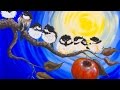 Chickadee Flock and Apple Branch fall painting Tutorial for Beginners | TheArtSherpa