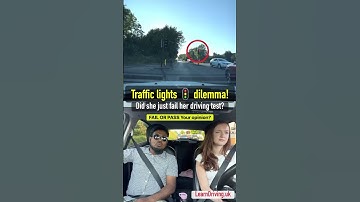 Traffic Lights Dilemma: Did She Just Fail Her Driving Test? Unveiling the Suspense! #drivingfails