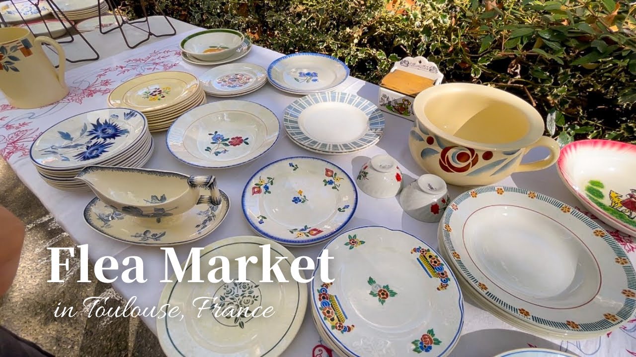 Красивый блошиный рынок во Франции | Посуда, стаканы, аксессуары, мебель | Антиквариат