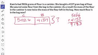 Math Tutorial: Solving word problems using bar modeling 3
