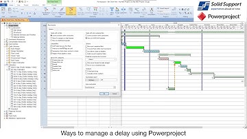 Webinar 1   Ways to manage a delay in Powerproject