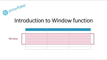 Introduction to Window function | Snowflake