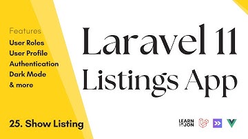 Laravel 11, Inertia JS, Vue JS Listing App: #25 Show a Listing (detail page)