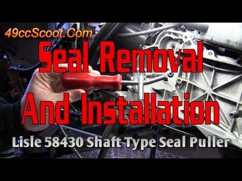 GY6 50 Scooter Crankshaft Oil Seal Removal & Install With Lisle Puller