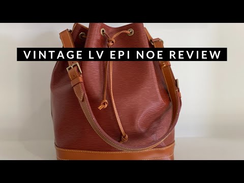 Great idea to replace leather liniard with favorite scarf on your Louis  Vuitton Epi petit Noe.