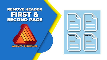 How to remove header from first and second page in affinity publisher