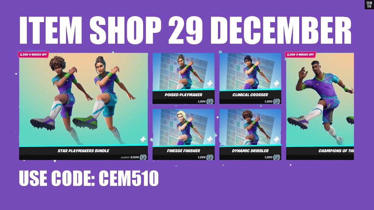 Fortnite Item Shop 29 December 2021