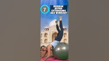 Swiss Ball: Reverse Hyperextension Abs Workout at the Taj Mahal #shorts