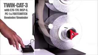Labelmate TWIN-CAT-3 heavy duty label rewinder by Label Power