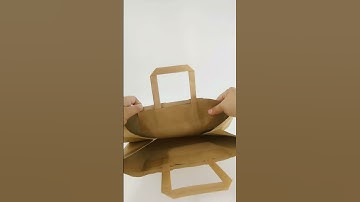 Paper bag Flat handle kraft brown food packaging bag