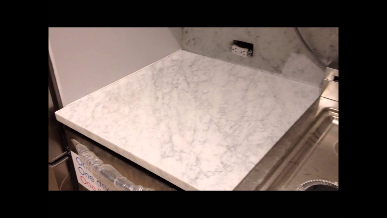 White Carrara Marble Kitchen Countertops Youtube