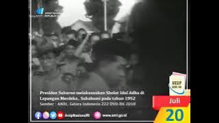 PRESIDEN SUKARNO SHOLAT IDUL ADHA DI SUKABUMI 1952