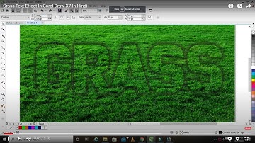 Grass Text Effect In Corel Draw X7 In Hindi