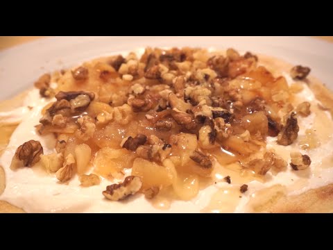 Apple Honey Walnut Cream Cheese Pizza