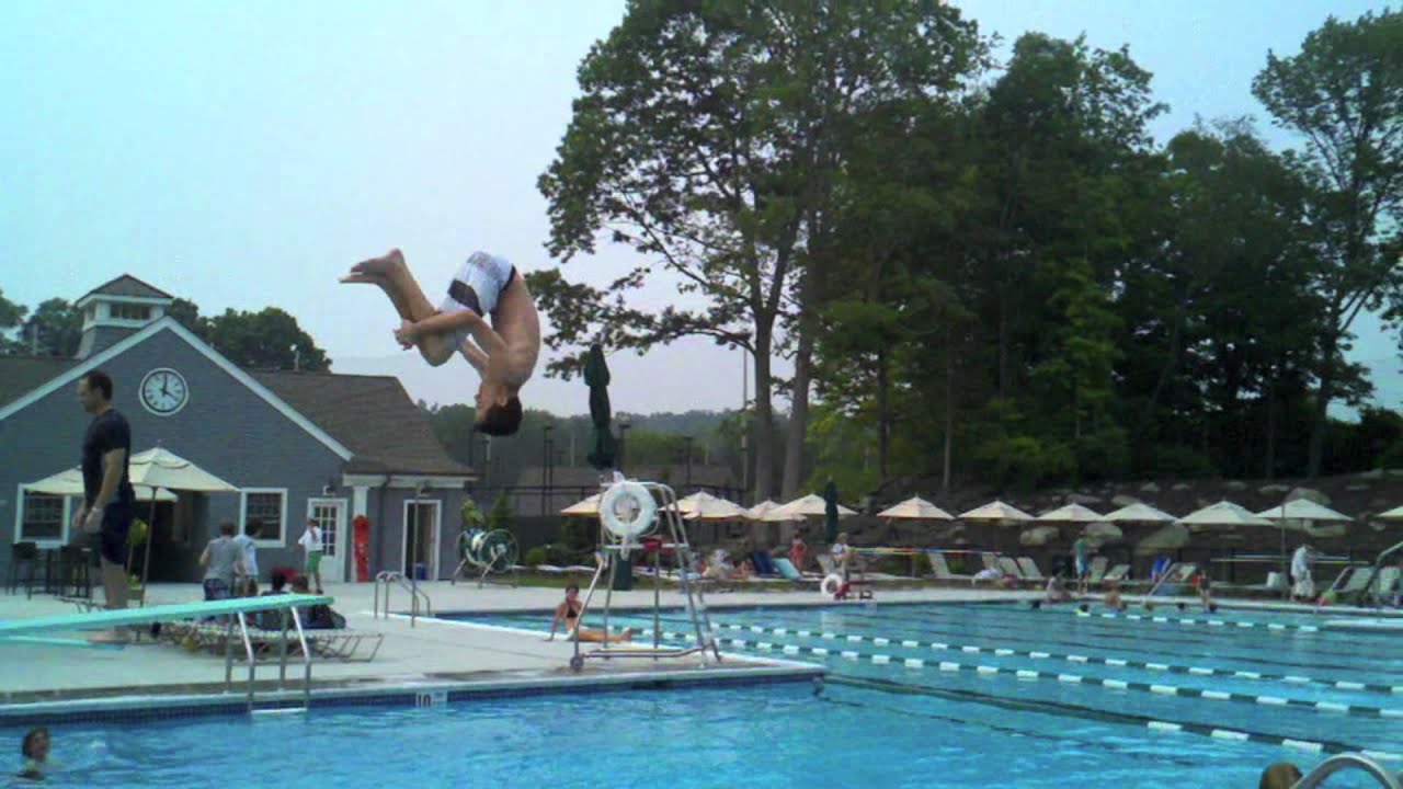 diving board double front flip (fail) YouTube