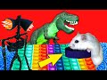 Hamster Escape Monster Maze | Dinosaur vs Cute Hamsters Maze with Traps