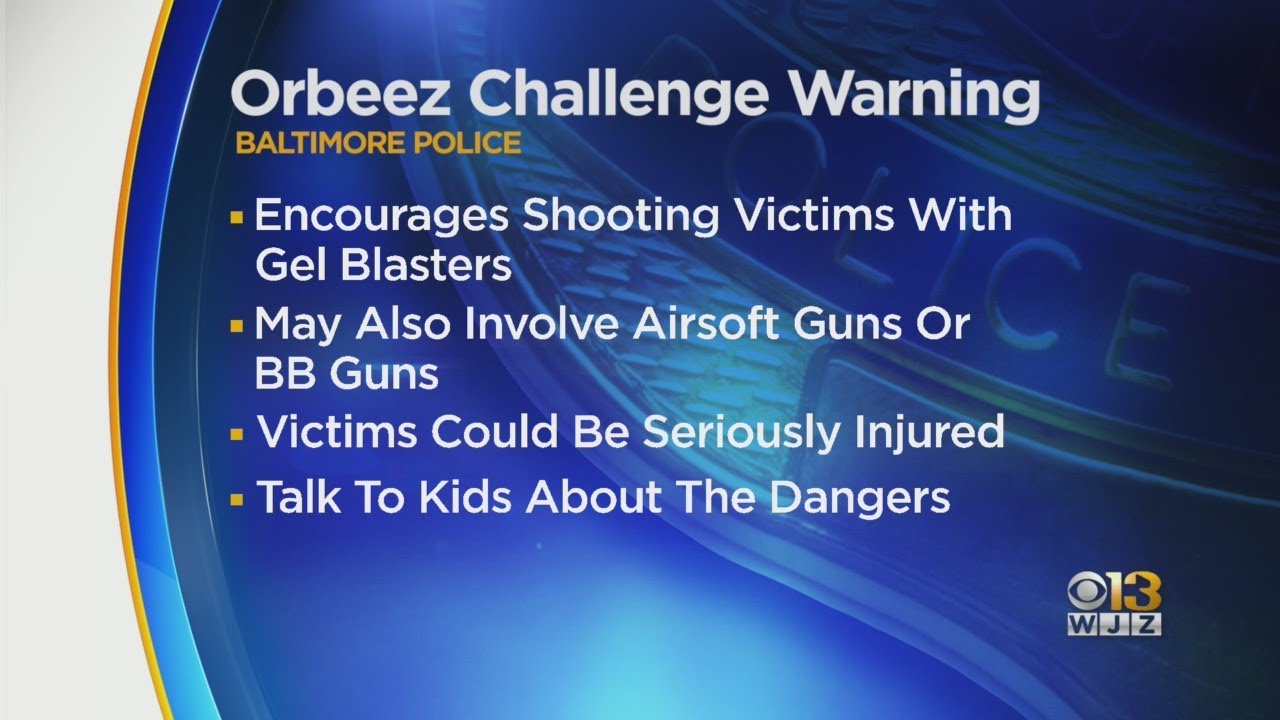 Baltimore Police on X: Orbeez Challenge: Teens are encouraged to drive-by  shoot innocent bystanders using gel blasters, aka Orbeez. Orbeez guns can  inflict harm if fired at high speed or if they