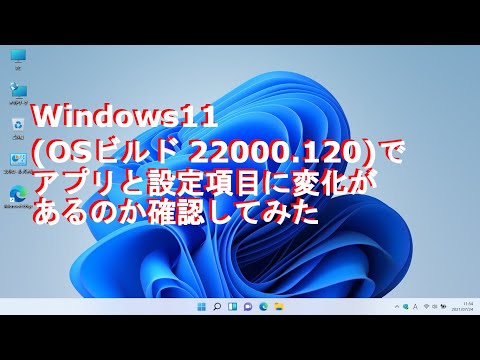 Windows11 OSビルド22000.120でアプリや設定項目に変化があるのか確認してみた