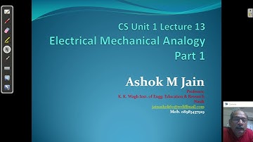 Control System 1 |    Electrical Mechanical Analogy Part 1| Unit 1-13
