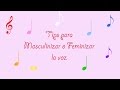 Tips para feminizar o masculinizar tu voz con Mary Mace (tecnica vocal)