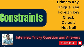 What is SQL Constraints? | Key Interview Questions Answered