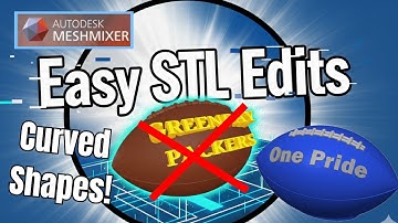 Edit a Curved STL File using Meshmixer! Add Text via Slicer TOO! 💯🔥