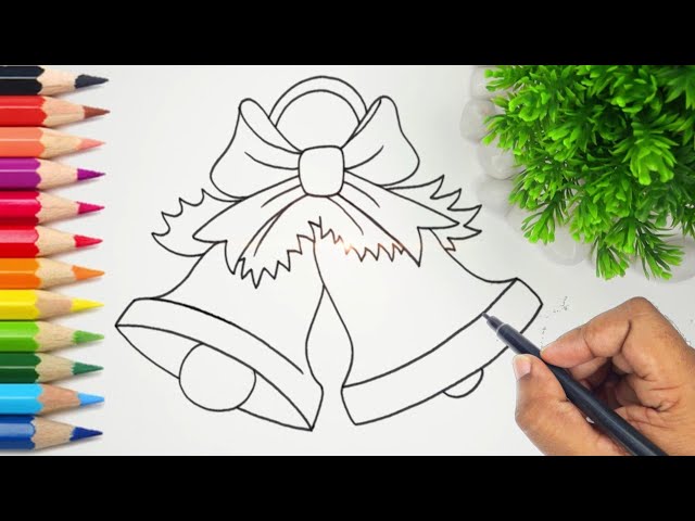 How To Draw Christmas Bells #shorts - YouTube