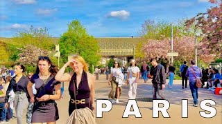 Paris France 4K HDR - Paris Spring Walk