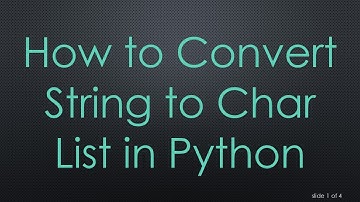 How to Convert String to Char List in Python