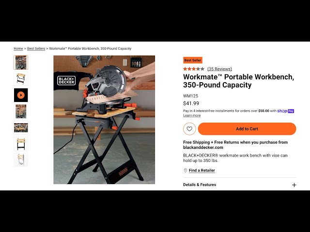 Workmate Portable Workbench, 350-Pound Capacity