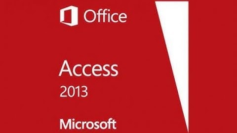Introduction to MS Access Tables in 2013 Office Version