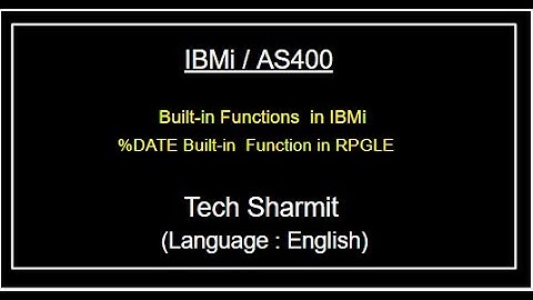 IBMi (AS400) - %Date Built-in function | built in functions rpgle | as400 for beginners in English |