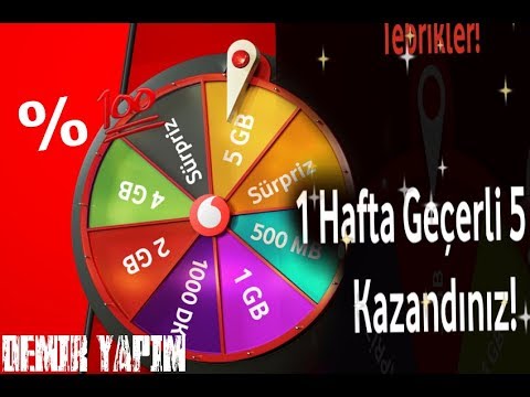 Vodafone Çark Hile si 5 Gb  kazanmak (%100)