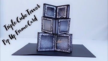 Triple Cube Tower - Pop Up Frame Card (part#1) | Scrapbook Card Ideas || Tutorial